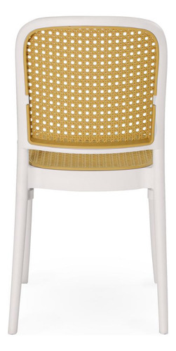 Mesa De Jantar Eiffel Preta 120x80cm Com 4 Cadeiras Roma Cor Branco
