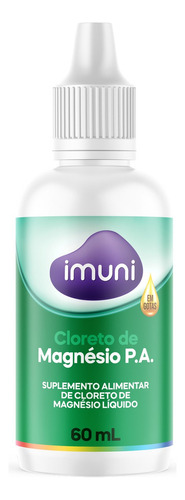 Cloreto De Magnésio P.a Em Gotas 60ml - Imuni Sabor Sem Sabor