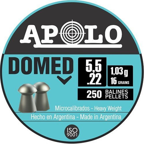 Balines Apolo Domed 5.5 Mm  16 Grains  Lata X 250 Unidades