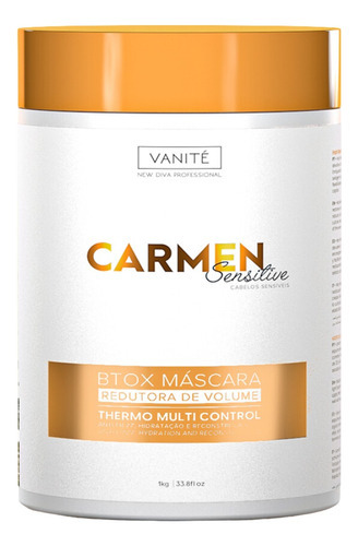 Vanite  Btox Capilar Carmen Sensitive 1kgRedutor De Volume