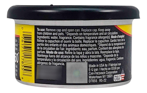 Ambientador Lata Fiber Can Black Ice Little Trees Importado