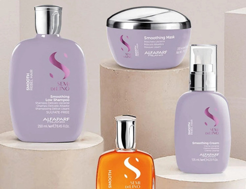 Shampoo Anti Frizz Sin Sal 1000ml + Crema Alfaparf Smooth