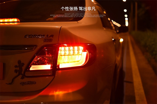 Lanterna Led Toyota Corolla 2012 A 2014 Cristal Red