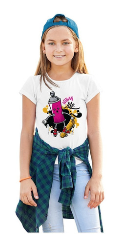 Camisetas P/niños Estampado D Moda Urbana Skater Cleen