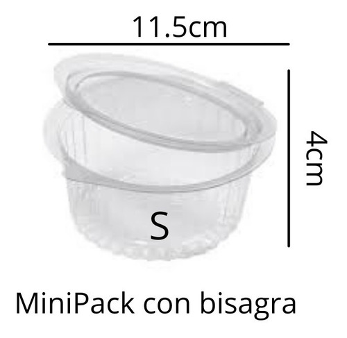 Imagen 1 de 2 de Envases Minipack Alto Visible Darnel Talla S  Pack 25 Unid.