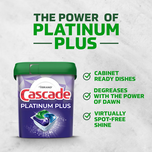Cascade Platinum, Detergente Para Lavavajillas 62 Pods