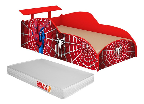 Cama Infantil Para Criança Homem Aranha Meninos Com Colchão | MercadoLivre