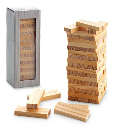 Torre De Madera Skill En Madera Natural Juego De Habilidad