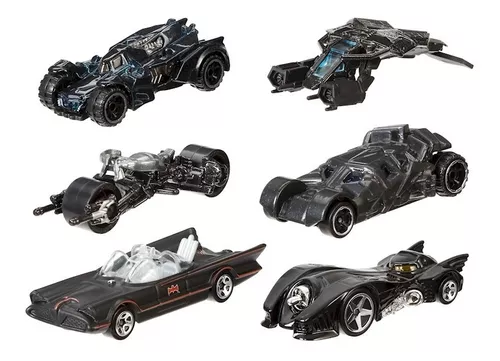 Hot Wheels Batimovil Batman Batmobile Pack X6 De Colección