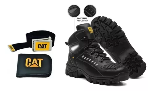 Kit Bota Botina Masculina Caterpillar Legitimo Impermeável Cinto