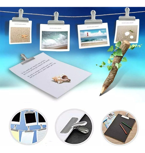 Clips De Acero Inoxidable Bolsas Comida Clips Sellado 10pcs