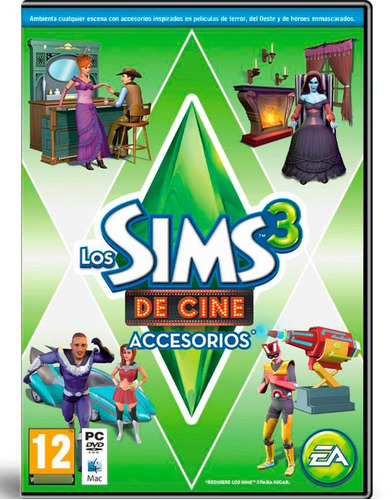 Los Sims 3 De Cine Accesorios - Nuevo- Físico- Pc Game