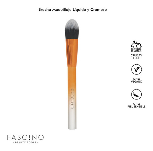 Imagen 4 de 9 de Set 6 Brochas Y Pinceles De Maquillaje Rainbow Fascino