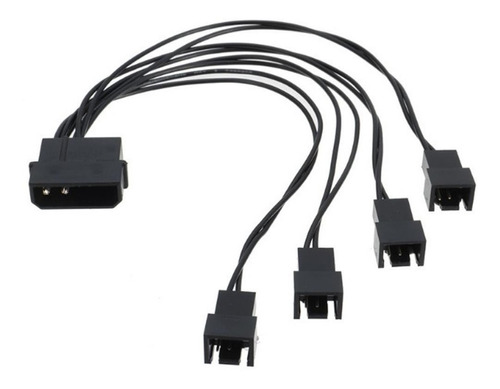 Cabo Adaptador Multi Fan Molex P/ 4 Coolers 3 E 4 Pinos