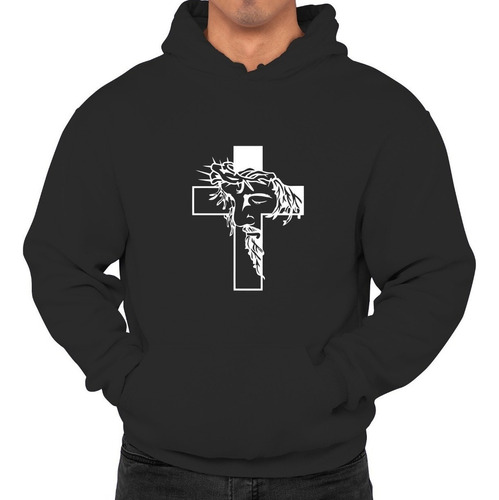 Poleron Crucifijo Jesus Religion  Cristiano Cruz Moda