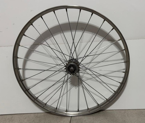 Rueda Llanta Rodado 24 Genérica Para Bicicleta Con Piñon Plateado (Usado)