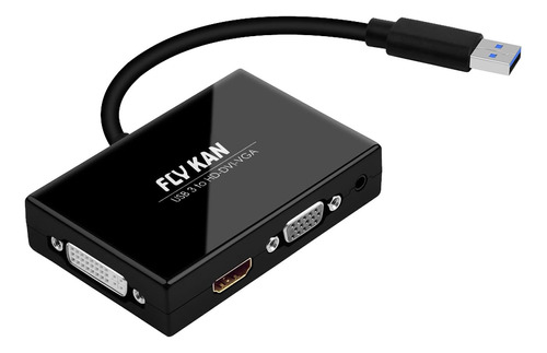 Adaptador De Tarjeta Gráfica De Video Usb 3.0 A Hdmi-dvi-vga