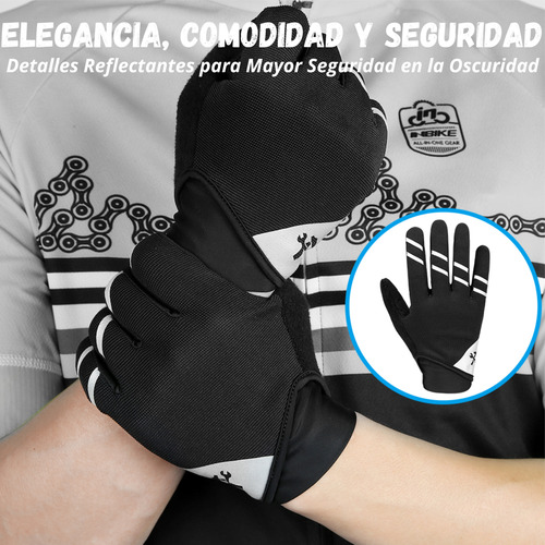 Guante Largo Ciclismo Invierno Mtb - Comodos Con Palma Gel