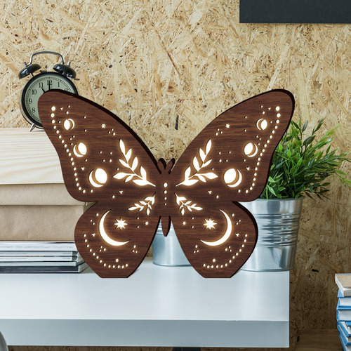 Lámpara Estereoscópica Bohemia J Night Light De Madera Para