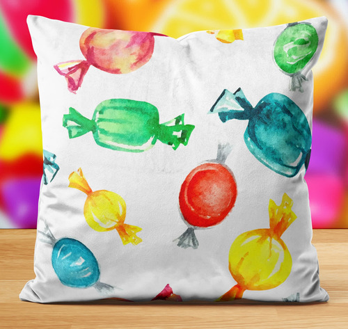 Souvenir 5 Almohadas 20x20cm Caramelo Golosina