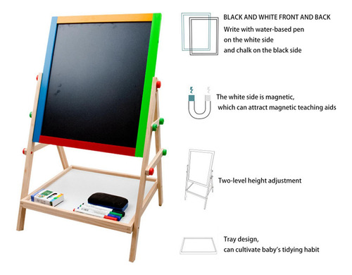 Juego De 5 Tableros De Dibujo Easel De Doble Cara