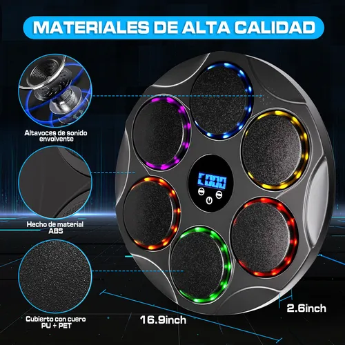 Máquina De Boxeo Musical Portáti Bluetooth Con Guantes Negro | Envío gratis
