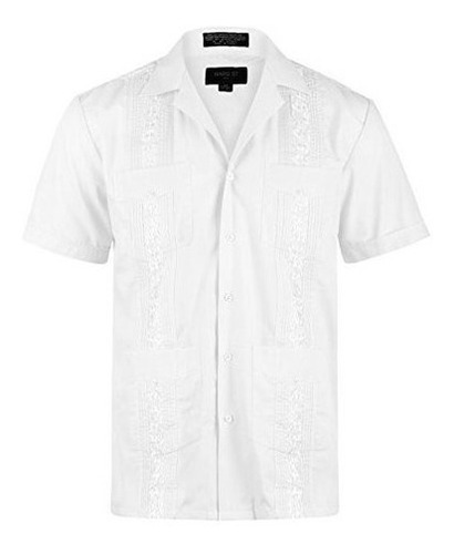 Barrio De Guayabera De Manga Corta Para Hombre