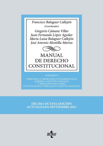 Libro Manual De Derecho Constitucional Vol.ii - Balaguer ...