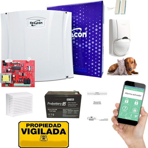 Kit Alarma Domiciliaria Inalambrica Acuda H210 Gsm 12 Cuotas