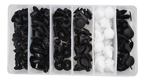Imagen 7 de 8 de Kit 100 Clip Broche Retencion Plastico Auto Lata Tapabarro