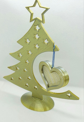 Arbol Con Estrella Y Detalle En Marco De Corazon Con Foto