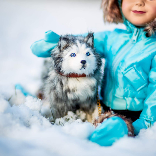 Perrito Husky Doll Pet The Queen's Treasures Para 18 Pulgada