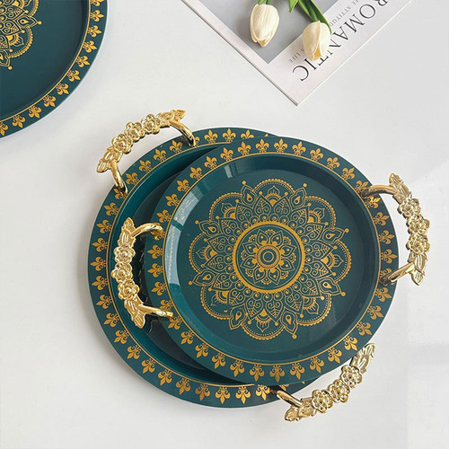 3 Bandejas Para Servir Comida, De Lujo, Para Mesa De Centro,