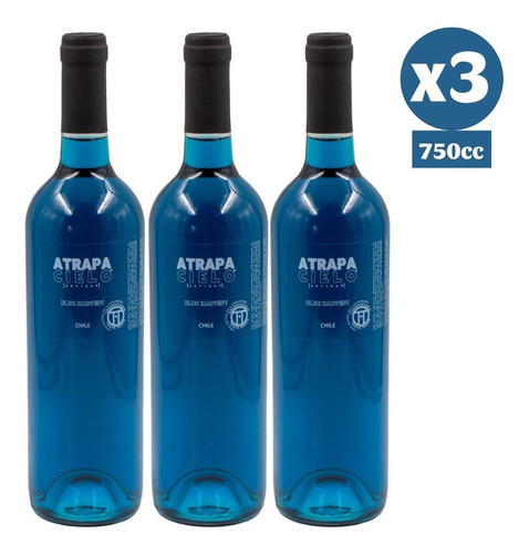 Pack 3x Vino Azul Atrapa Cielo 750cc Late Harvest 