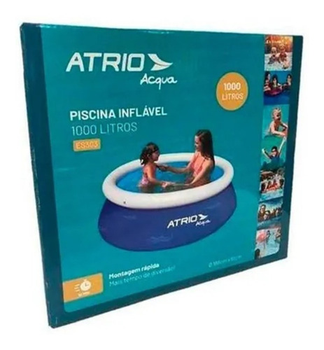 Piscina Inflável redonda Atrio Acqua ES303 de 1.68m x 0.51m 1000L azul caixa