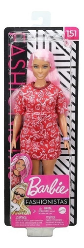 Barbie Fashionistas 151 Cabelo Rosa - Ms