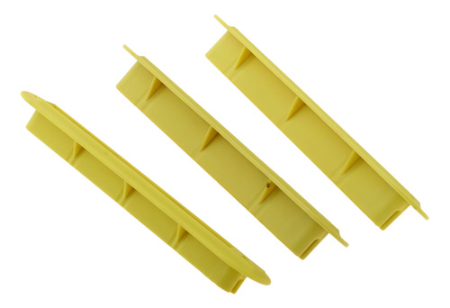 3pcs / Set 5,9 X 1,2 X 0,7 Polegadas Pvc Surfing Amarelo