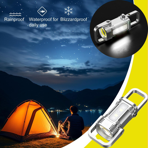 Linterna De Llavero Linterna Led Portátil Recargable Usb Art