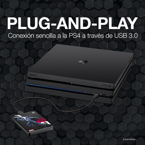 Imagen 2 de 2 de Disco 2tb Seagate Game Drive Ps4 Edición Especial Thor