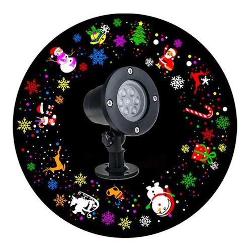 Proyector Led Laser Con Figuras Navideñas Luces Navidad