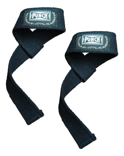 Strap Musculação Punch Power Lifiting Academia Par Preto