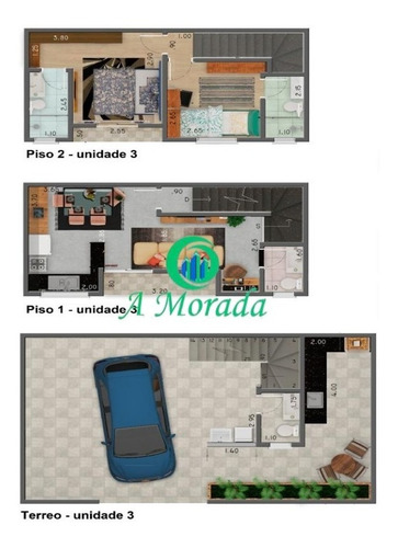 Imagem 1 de 6 de Belíssimo Sobrado Novo, Junto A Avenida Rangel Pestana, Parque Central E Há 02 Minutos Da Avenida Pereira Barreto - Ca00838 - 69930683