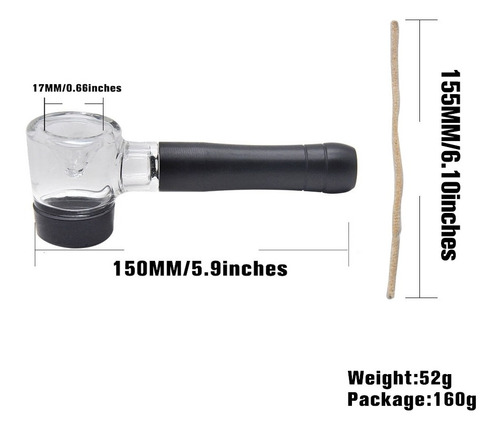 Imagen 5 de 6 de Pipa De Vidrio Metal