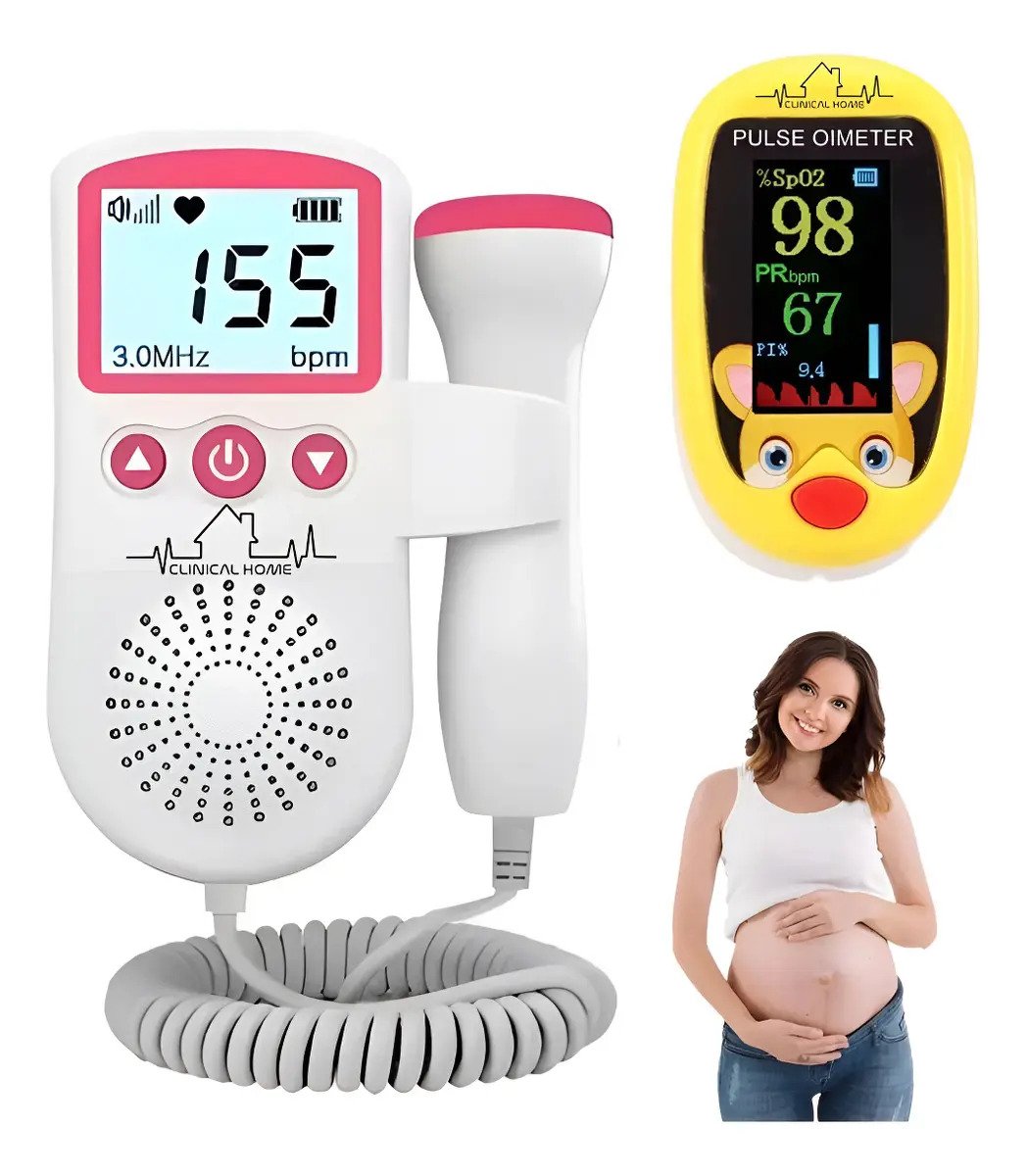 Monitor Fetal Ultrasonido Latidos Bebe y Oximetro Pediatrico Color Multicolor Clinical Home