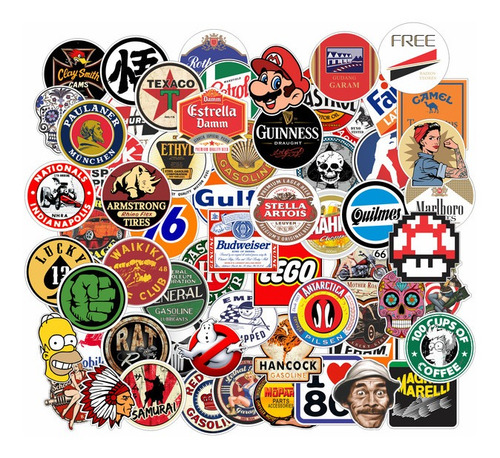64un Adesivos Nerd Desenho Retrô Bebidas Nostalgia Antigo 7