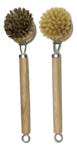Juego De 2 Cepillos Para Fregar Platos, Sisal Y Pelo Mixto