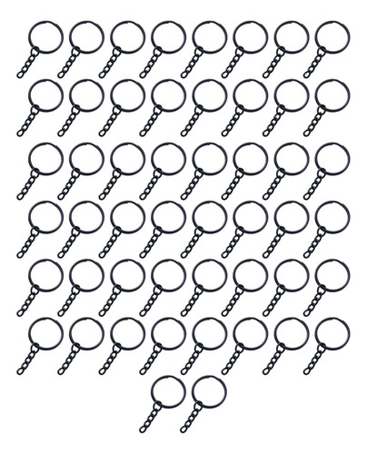 3 X 50 Llaveros Con Cadena De 1 Pulgada Y Anillos De Salto,