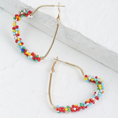 Pendientes Bohemios Hechos A Mano Con Cuentas