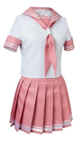 Fgo Astolfo Cosplay Traje De Uniforme De Marinero Rosa Mujer