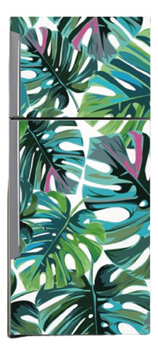 Adhesivo Decorativo Refrigerador Hojas Tropicales 180x70cm